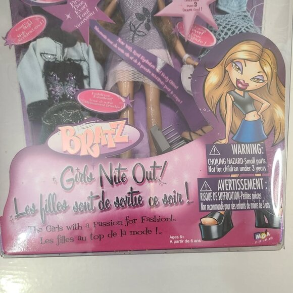 RARE 2004 Bratz Girls Night Out Yasmin New in Box Canadian Binlingual Box - Picture 8 of 10